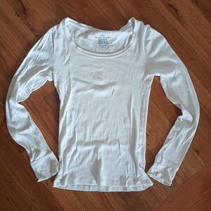 Faded Glory Women's Classic White Long Sleeve Tee